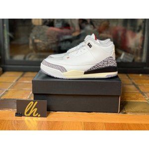 Size 3y Air Jordan 3 Retro “White Cement” Athletic Basketball Sneakers D…